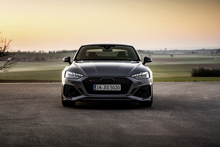 Audi, cupê, vista frontal, RS 5, 2020, RS5 Coupe, HD papel de parede