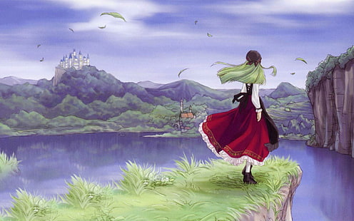 コードギアス、赤と黒のドレスの少女アニメキャラクター、アニメ、1920x1200、コードギアス、 HDデスクトップの壁紙 HD wallpaper