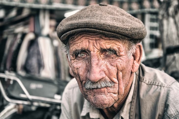 Iran, people, old, men, face, HD wallpaper