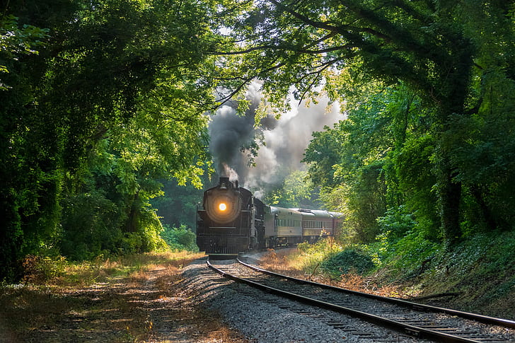 Tennessee, vehicle, train, railroad track, HD wallpaper