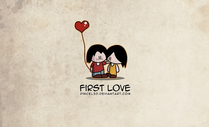 Primo amore, Illustrazione primo amore, Vacanze, San Valentino, Amore, Primo, primo amore, Sfondo HD