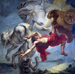 cuadro, mitología, Jan Karel van Eyck, La caída de Faetón, Fondo de pantalla HD HD wallpaper