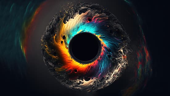  Iris, eyes, colorful, AI art, HD wallpaper HD wallpaper