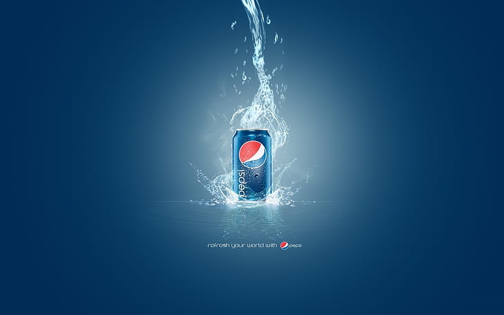 Pepsi, blue, juice, background, photo, drink, HD wallpaper
