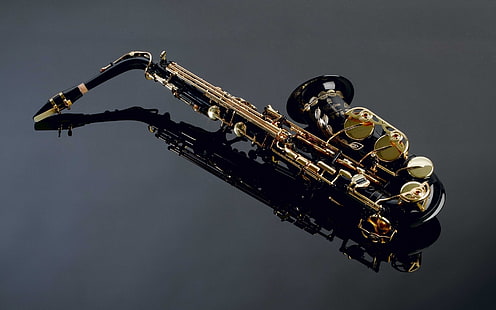 Saxofon, musik, instrument, foto, HD tapet HD wallpaper