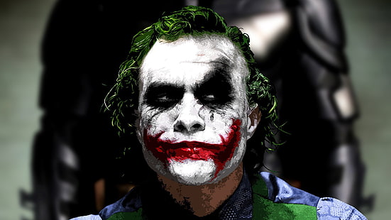 The Dark Knight Joker, Joker, The Dark Knight, Heath Ledger, film, MessenjahMatt, Wallpaper HD HD wallpaper
