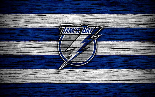 Hockey, Tampa Bay Lightning, emblema, logotipo, NHL, Fondo de pantalla HD HD wallpaper