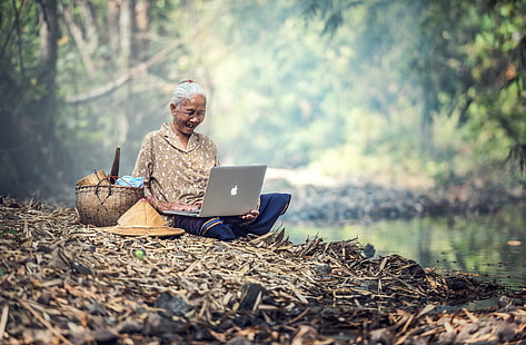 alte Leute, Wald, Macbook, HD-Hintergrundbild HD wallpaper