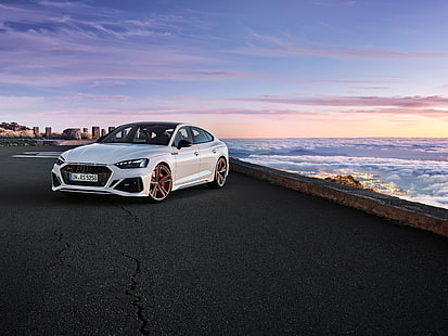 Audi, Audi RS5, Mobil, Mobil Sport, Kendaraan, Mobil Putih, Wallpaper HD HD wallpaper