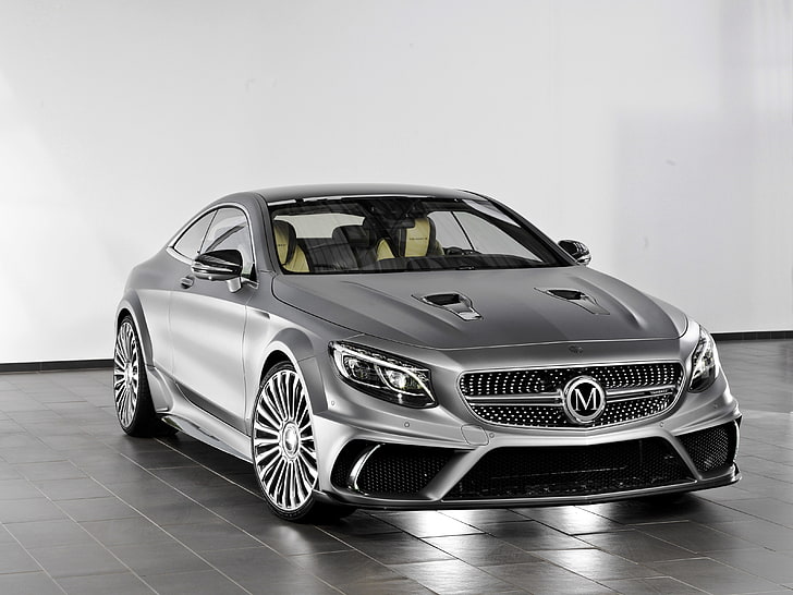 silver Mercedes-Benz coupe, Mercedes-Benz, Mercedes, AMG, Coupe, Mansory, S 63, 2015, C217, Diamond Edition, HD wallpaper