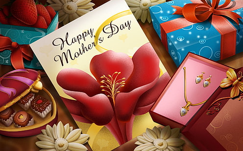 Feliz dia das mães, feliz dia das mães caixa, feliz, mãe, dia, HD papel de parede HD wallpaper