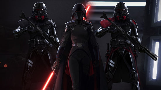  Star Wars, Star Wars Jedi: Fallen Order, Lightsaber, Second Sister (Star Wars), Stormtrooper, HD wallpaper HD wallpaper