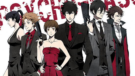 Psycho anime sfondi digitali, Psycho-Pass, Shinya Kogami, Tsunemori Akane, anime, anime girls, anime boys, Sfondo HD HD wallpaper