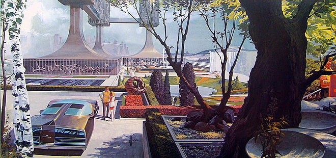 Syd Mead, Konzeptkunst, Automobil, HD-Hintergrundbild HD wallpaper