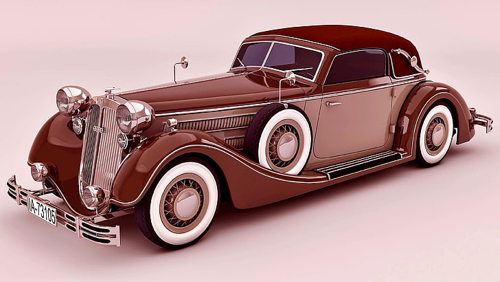 car, horch, vintage car, antique car, horch 850, vehicle, classic car, luxury car, HD wallpaper