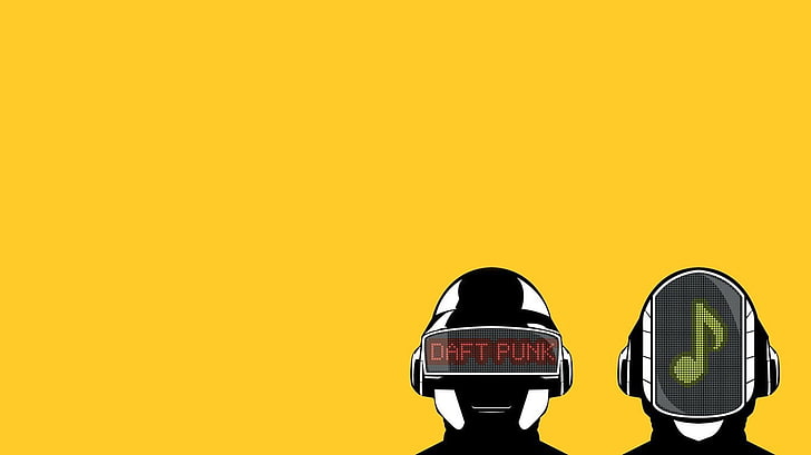 two person wearing VR goggles illustration, Daft Punk, HD wallpaper