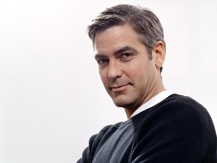 George Clooney, george clooney, aktor, hollywood, berambut abu-abu, selebriti, Wallpaper HD