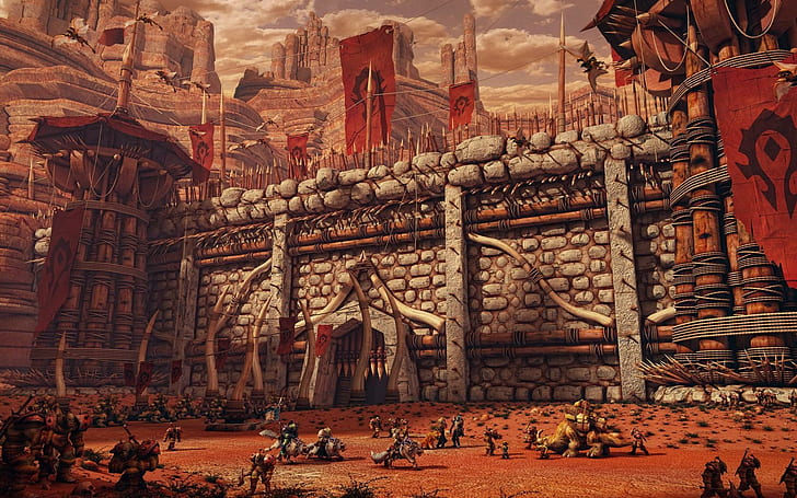 월드 오브 워크래프트, 호드, 오그리마, 벽, 월드 오브 워크래프트, 호드, 오그리마, 벽, HD 배경 화면
