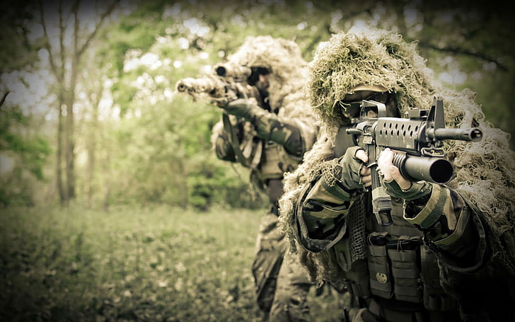Airsoft International, schwarzes Automatikgewehr, War & Army, Airsoft, Krieg, Armee, Soldat, HD-Hintergrundbild