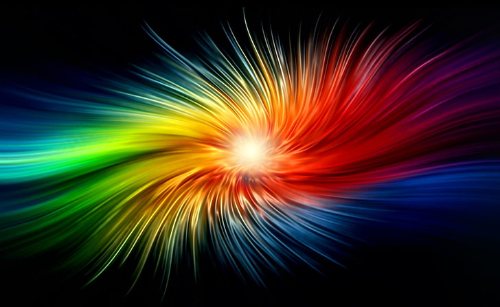 Colors Splash, разноцветни абстрактни графични тапети, Aero, Rainbow, Colors, Splash, HD тапет
