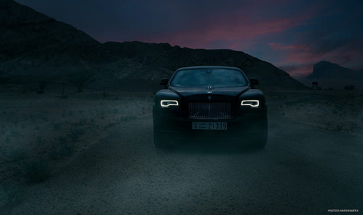 Rolls Royce Wraith, Rolls Royce, carros, 4K, HD, Behance, escuro, HD papel de parede