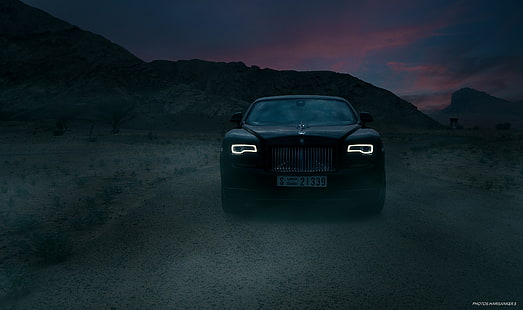 Rolls Royce Wraith, Rolls Royce, Samochody, 4K, HD, Behance, Dark, Tapety HD HD wallpaper