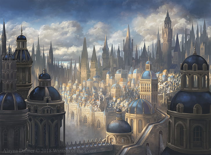 Game, Magic: The Gathering, Building, City, HD wallpaper