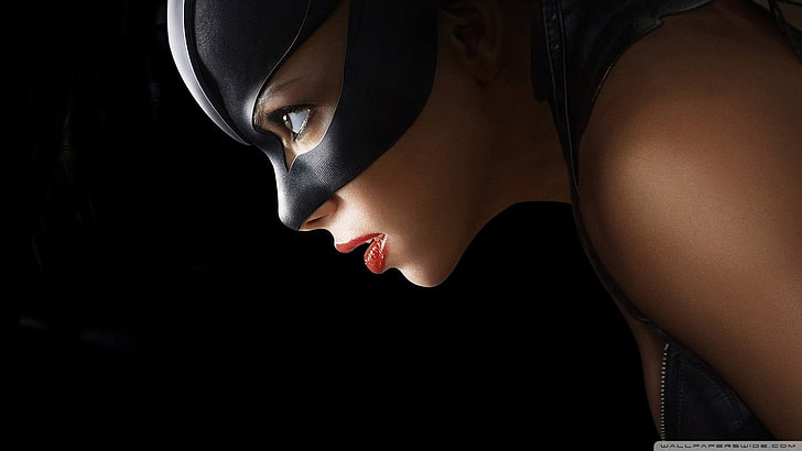 Catwoman, Halle Berry, ebenholts, HD tapet