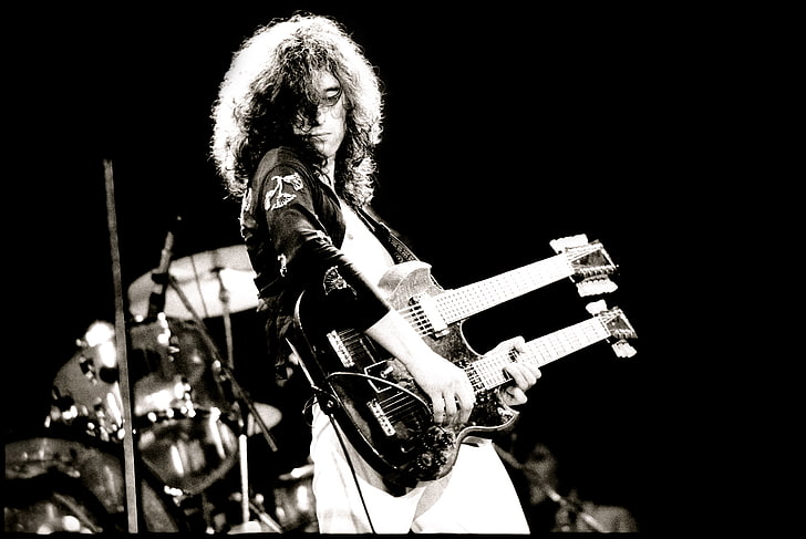 guitarrista tocando guitarra, Rock, Led Zeppelin, Jimmy Page, HD papel de parede
