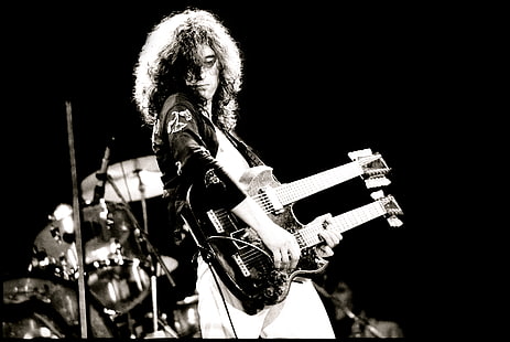 guitarrista tocando guitarra, Rock, Led Zeppelin, Jimmy Page, HD papel de parede HD wallpaper