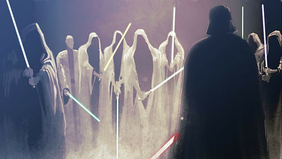 ورق جدران Star Wars Darth Vader ، Star Wars ، Darth Vader ، السيف الضوئي ، Obi-Wan Kenobi ، Luke Skywalker، خلفية HD HD wallpaper