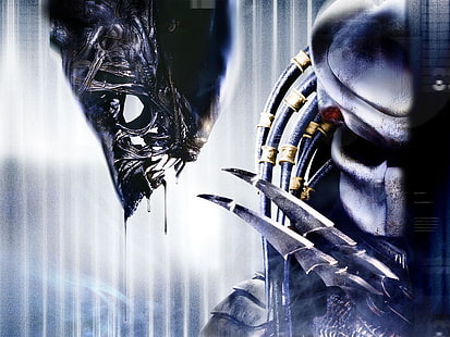 Alien vs. Predator цифровые обои, Alien vs. Predator, инопланетяне, HD обои HD wallpaper