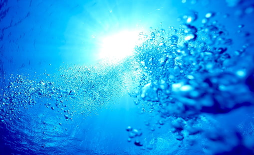 burbuja de agua, mar, burbujas, el océano, el mundo, bajo el agua, buceo, Fondo de pantalla HD HD wallpaper