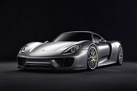 кола, сребърни коли, превозно средство, Porsche, Porsche 918 Spyder, HD тапет HD wallpaper