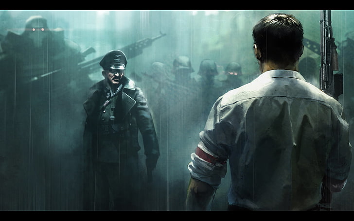 gioco sfondo digitale, nazista, Adolf Hitler, Sfondo HD