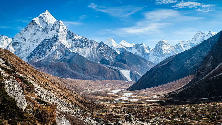 Ama Dablam, 4K, Nepal, montañas, Fondo de pantalla HD