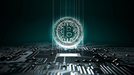 Technology, Bitcoin, Coin, Money, HD wallpaper HD wallpaper