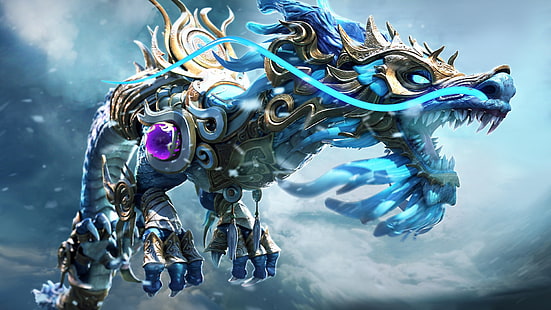 Illustration des blauen Drachen, Grafik, Fantasiekunst, Drache, World of Warcraft, Videospiele, HD-Hintergrundbild HD wallpaper