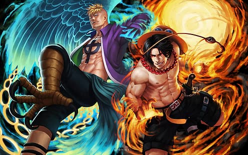 One Piece, Marco, Portgas D. Ace, HD тапет HD wallpaper