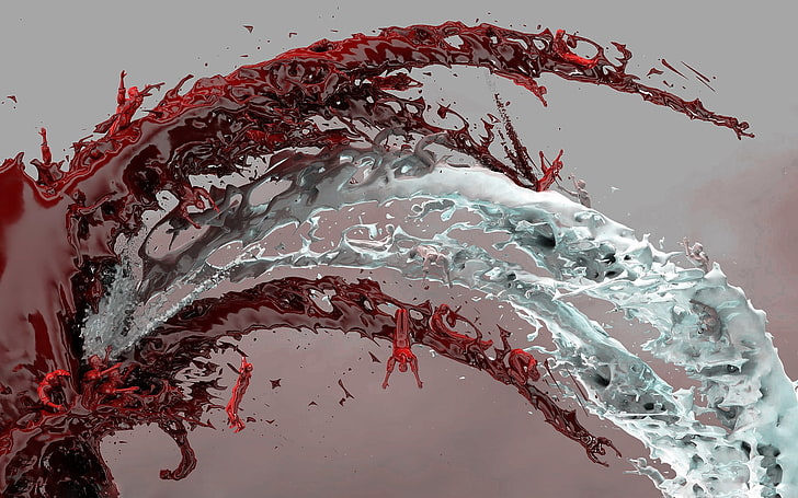 Blut, Mehrfarben, Wasser, HD-Hintergrundbild
