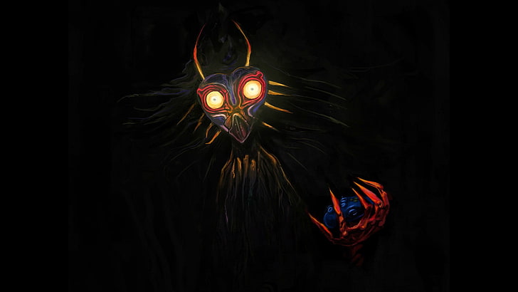 illustrazione di mostro nero e rosso, La leggenda di Zelda, La leggenda di Zelda: Majora's Mask, Sfondo HD