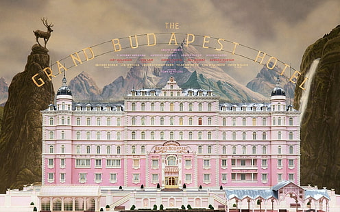 Film, Büyük Budapeşte Oteli, Budapeşte, Otel, Pembe, Afiş, HD masaüstü duvar kağıdı HD wallpaper