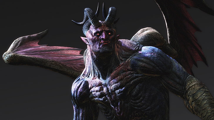 demon with wings and horns wallpaper, dark arisen, dragon, demon, HD wallpaper