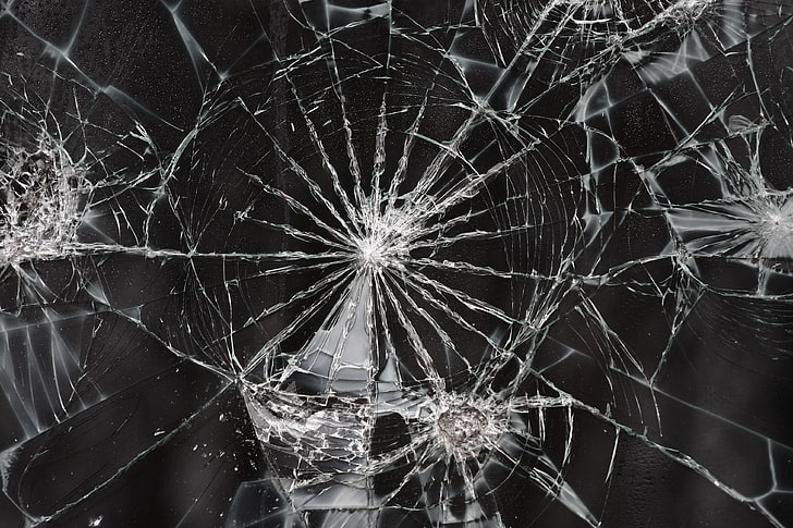 krossat glas, sprickor, struktur, yta, HD tapet