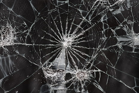 krossat glas, sprickor, struktur, yta, HD tapet HD wallpaper