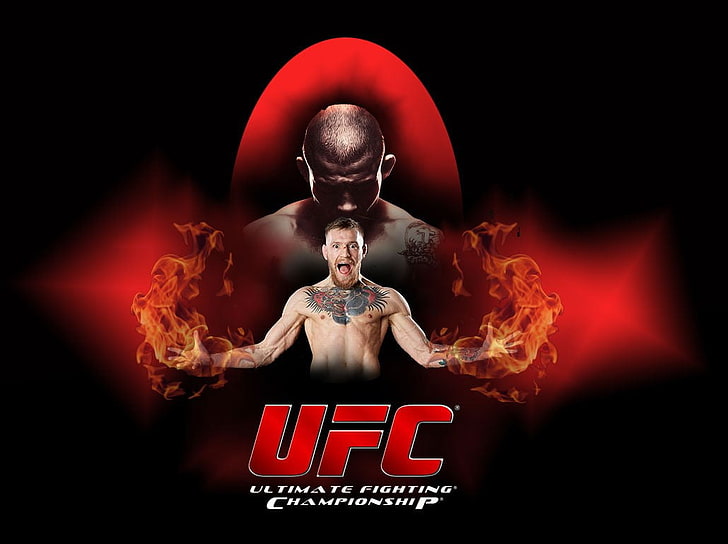 gaun bunga hitam dan merah wanita, UFC, mma, Conor McGregor, Wallpaper HD