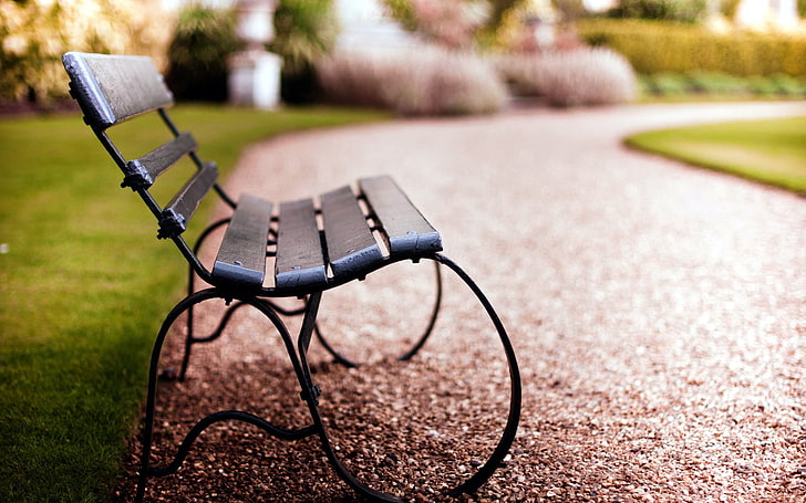 Bench In The Park, black metal bench, Other, , park, bench, HD wallpaper