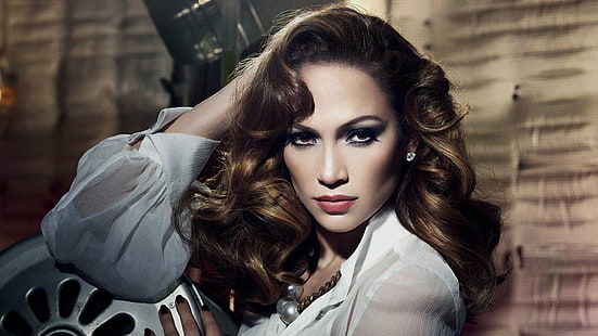 Jennifer Lopez, trucco, donne, celebrità, Sfondo HD HD wallpaper