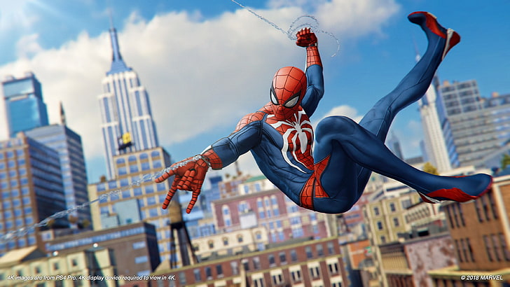 2018 Spider Man 4K PS4 Spieledesktop, HD-Hintergrundbild