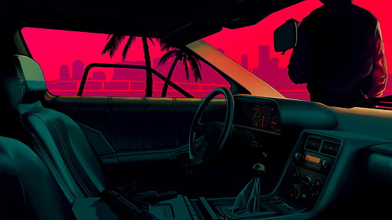 Auto, Machine, Salon, The wheel, Electronic, Synthpop, Darkwave, Synth, Retrowave, Synth-pop, Sinti, Synthwave, Synth pop, JohnLeePee, HD wallpaper HD wallpaper